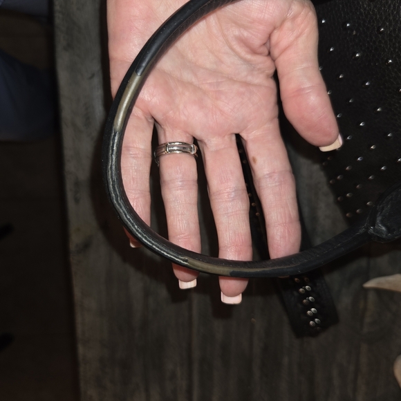 Coach SWAGER Black Studded Handbag - Picture 8 of 11